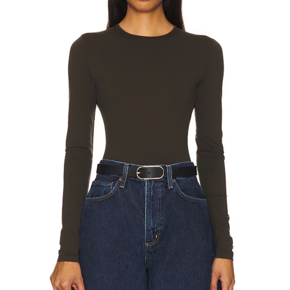 Agolde Aura Longsleeve Bodysuit in Potion